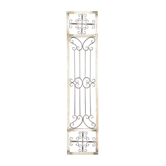 72" Gray Metal Traditional Ornamental Wall Decor